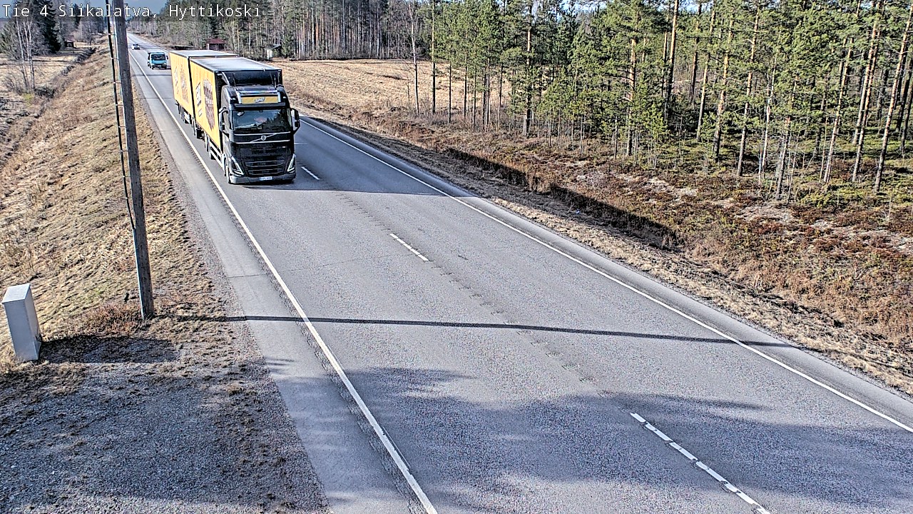 Weather Camera Image Väg 4 Siikalatva, Hyttikoski, Siikalatva, Pohjois-Pohjanmaa