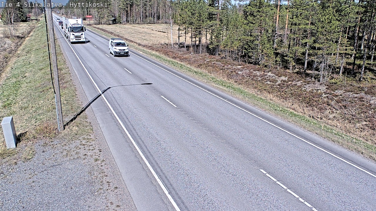 Weather Camera Image Väg 4 Siikalatva, Hyttikoski, Siikalatva, Pohjois-Pohjanmaa