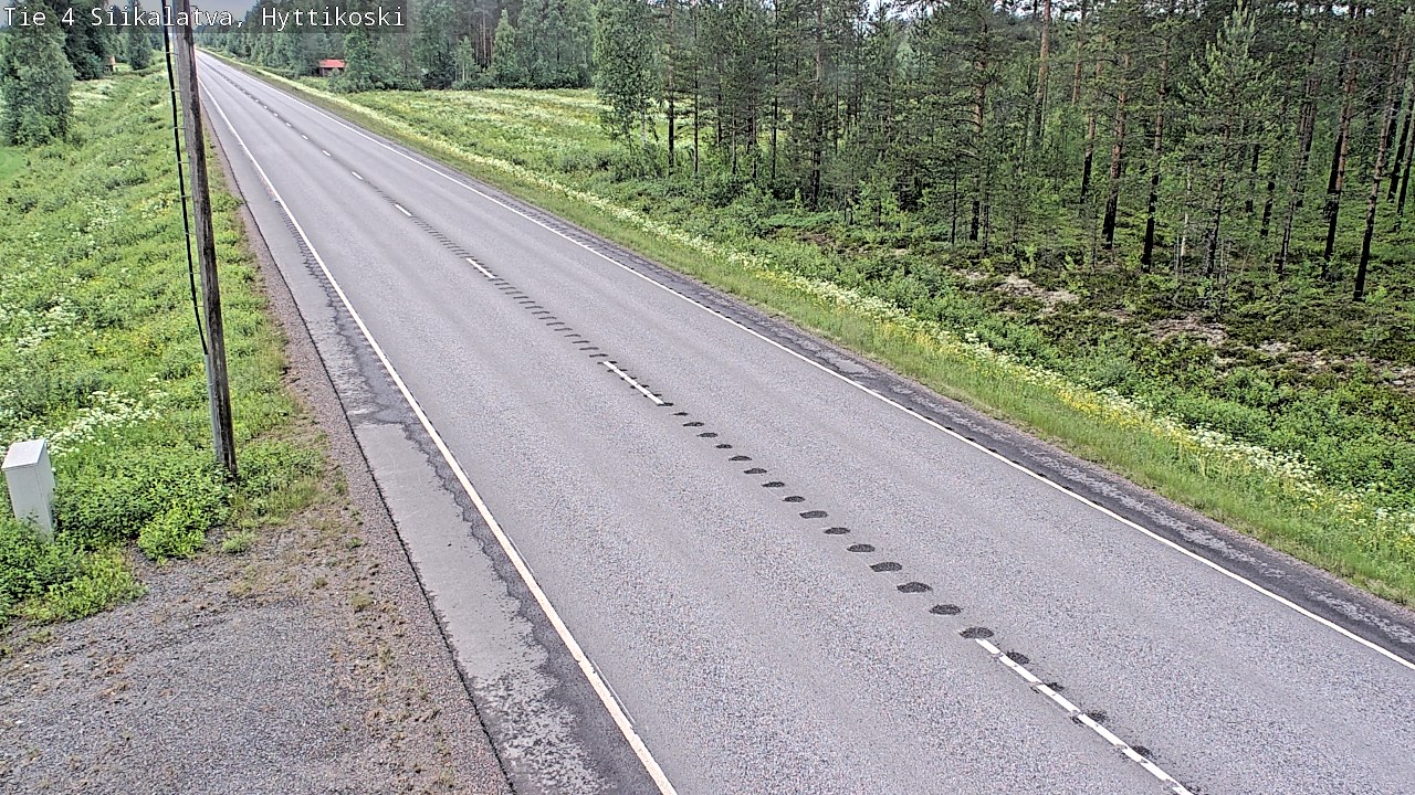 Weather Camera Image Väg 4 Siikalatva, Hyttikoski, Siikalatva, Pohjois-Pohjanmaa
