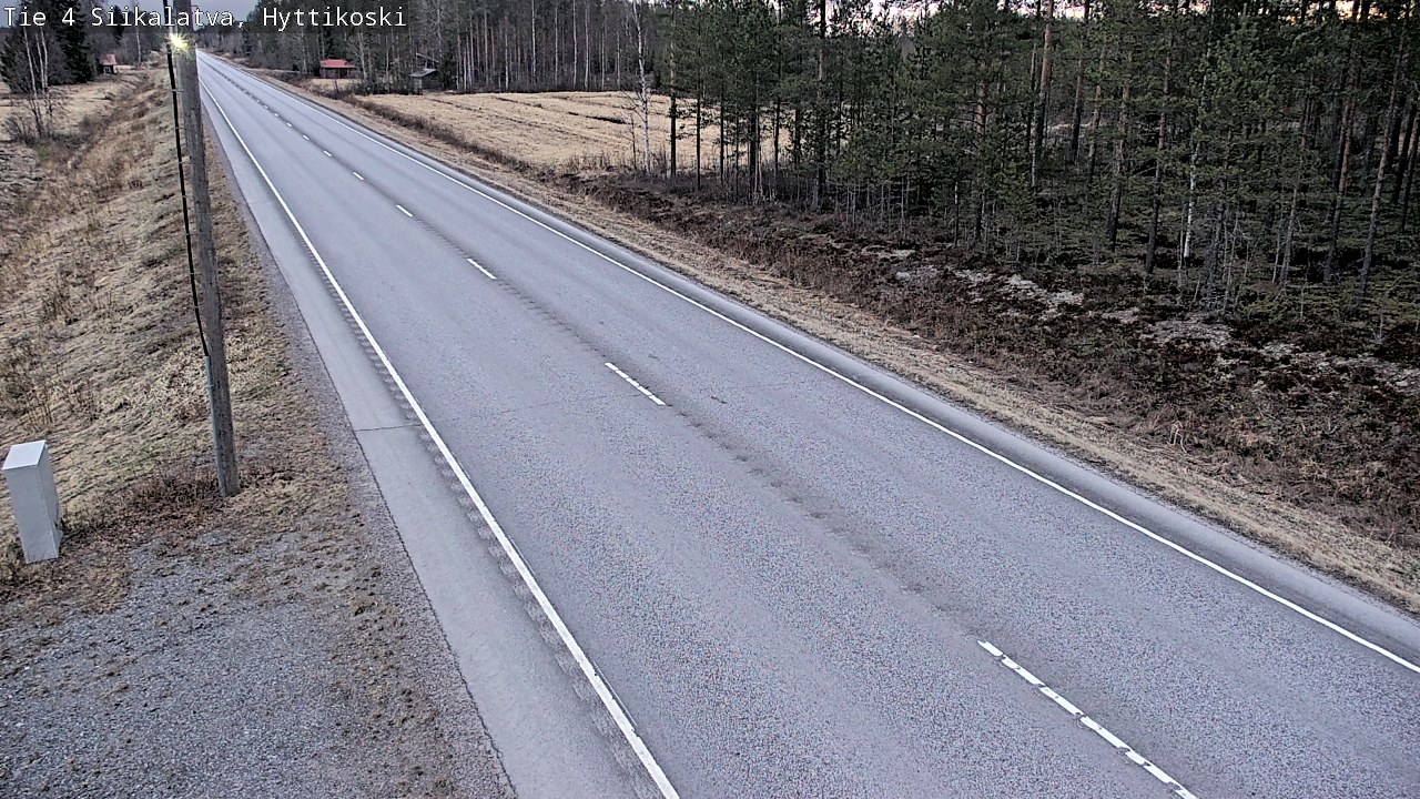 Weather Camera Image Väg 4 Siikalatva, Hyttikoski, Siikalatva, Pohjois-Pohjanmaa