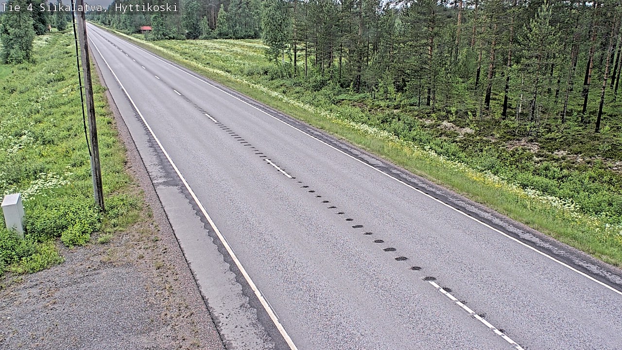 Weather Camera Image Väg 4 Siikalatva, Hyttikoski, Siikalatva, Pohjois-Pohjanmaa