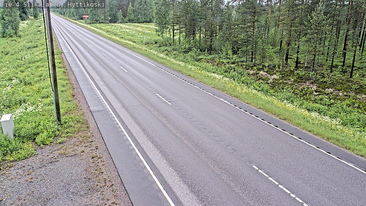 Weather Camera Image Väg 4 Siikalatva, Hyttikoski, Siikalatva, Pohjois-Pohjanmaa