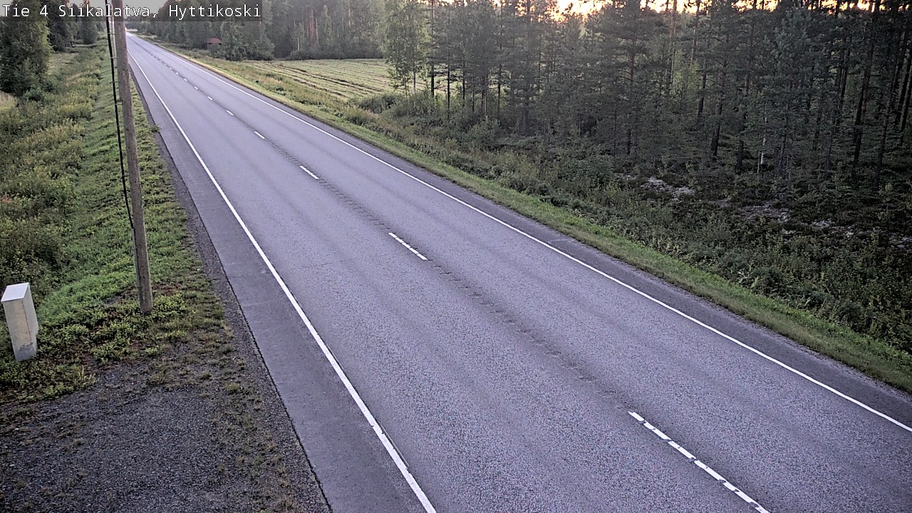 Weather Camera Image Road 4 Siikalatva, Hyttikoski, Siikalatva, Pohjois-Pohjanmaa