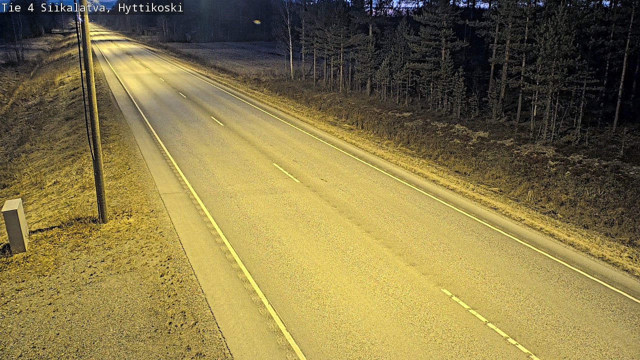 Weather Camera Image Väg 4 Siikalatva, Hyttikoski, Siikalatva, Pohjois-Pohjanmaa