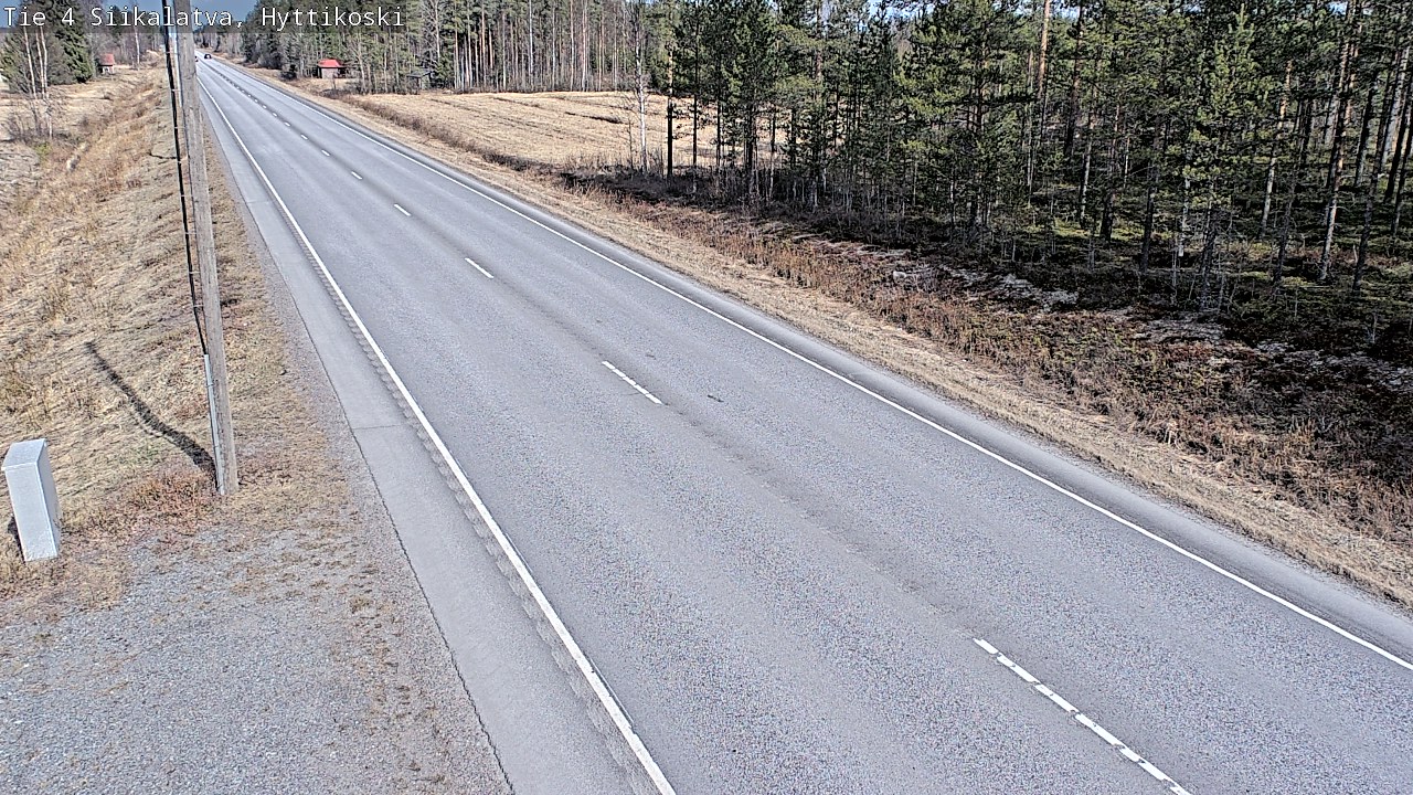 Weather Camera Image Väg 4 Siikalatva, Hyttikoski, Siikalatva, Pohjois-Pohjanmaa