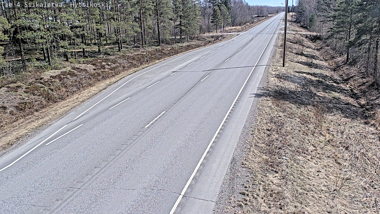 Weather Camera Image Väg 4 Siikalatva, Hyttikoski, Siikalatva, Pohjois-Pohjanmaa