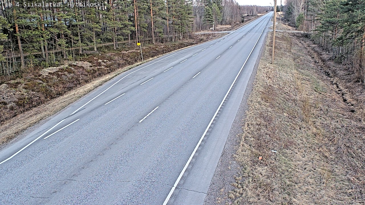 Weather Camera Image Väg 4 Siikalatva, Hyttikoski, Siikalatva, Pohjois-Pohjanmaa