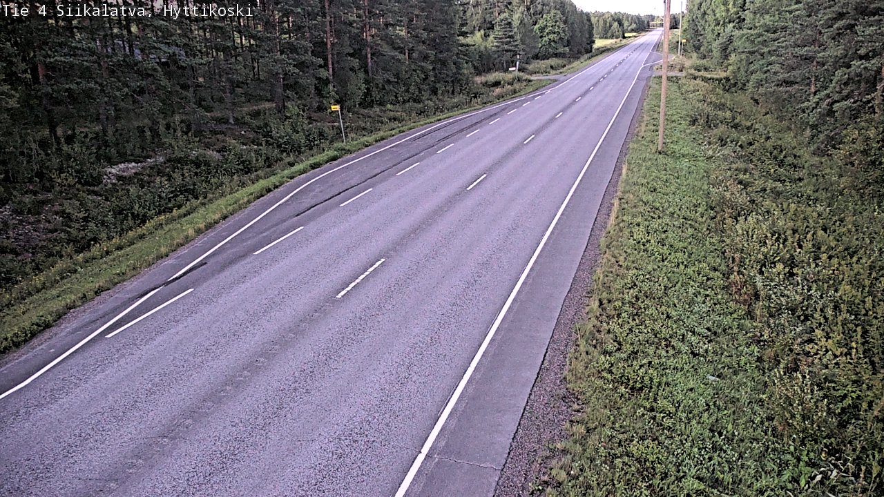 Weather Camera Image Väg 4 Siikalatva, Hyttikoski, Siikalatva, Pohjois-Pohjanmaa
