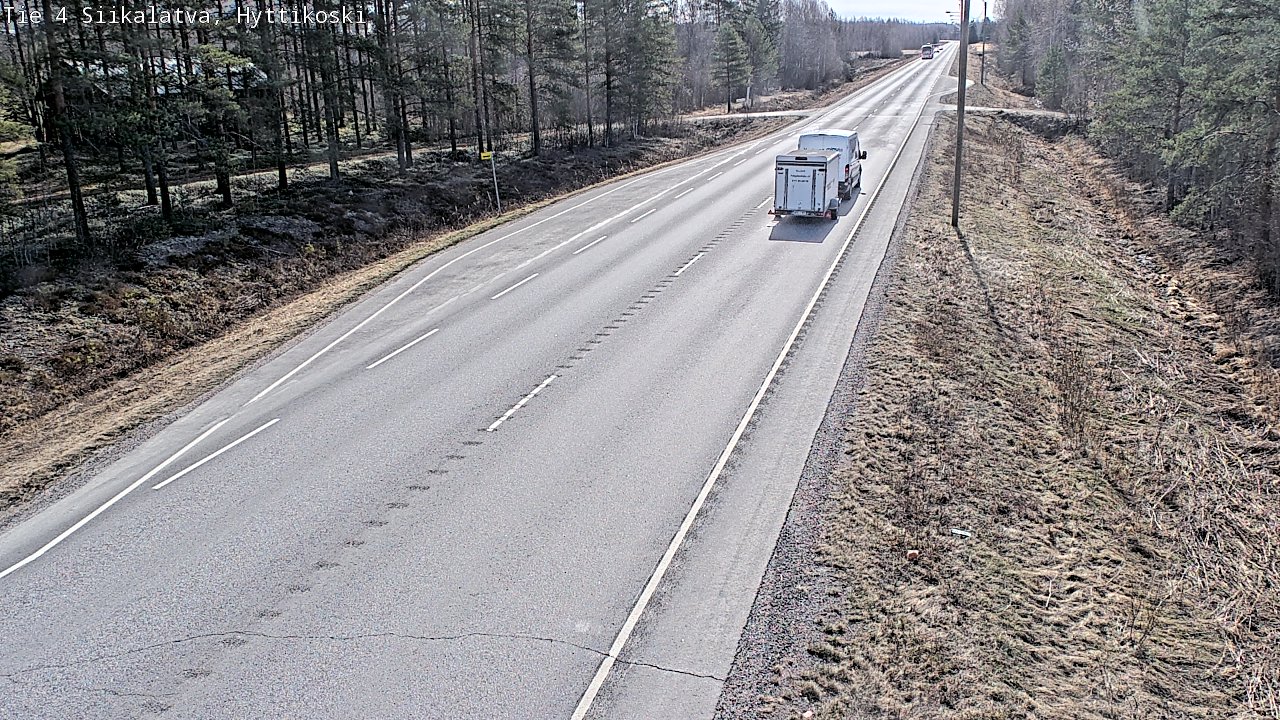 Weather Camera Image Väg 4 Siikalatva, Hyttikoski, Siikalatva, Pohjois-Pohjanmaa
