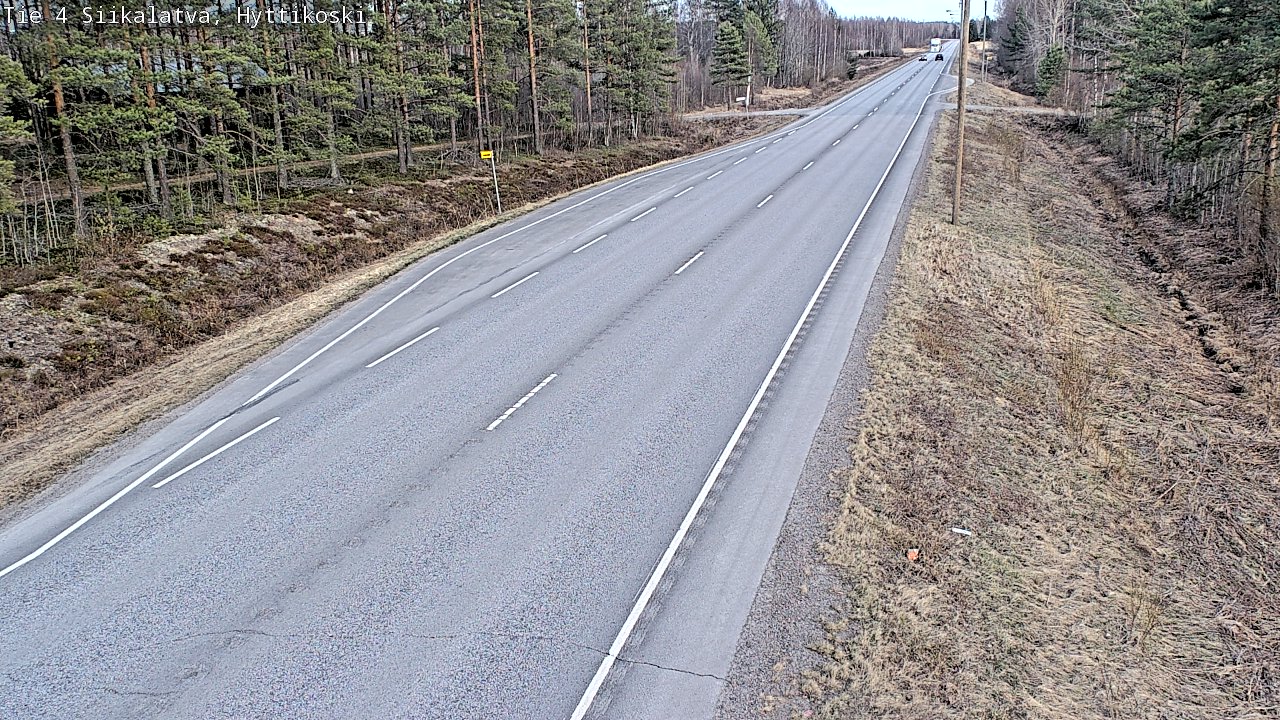 Weather Camera Image Väg 4 Siikalatva, Hyttikoski, Siikalatva, Pohjois-Pohjanmaa