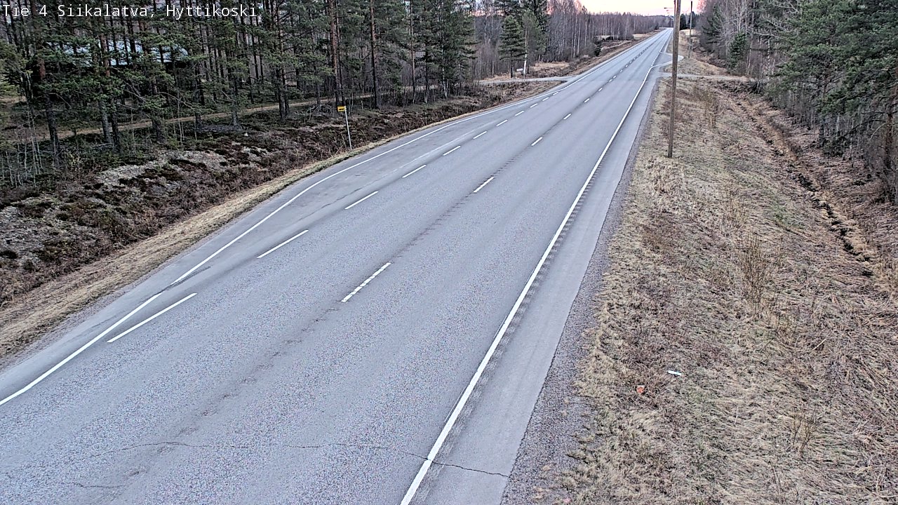 Weather Camera Image Väg 4 Siikalatva, Hyttikoski, Siikalatva, Pohjois-Pohjanmaa