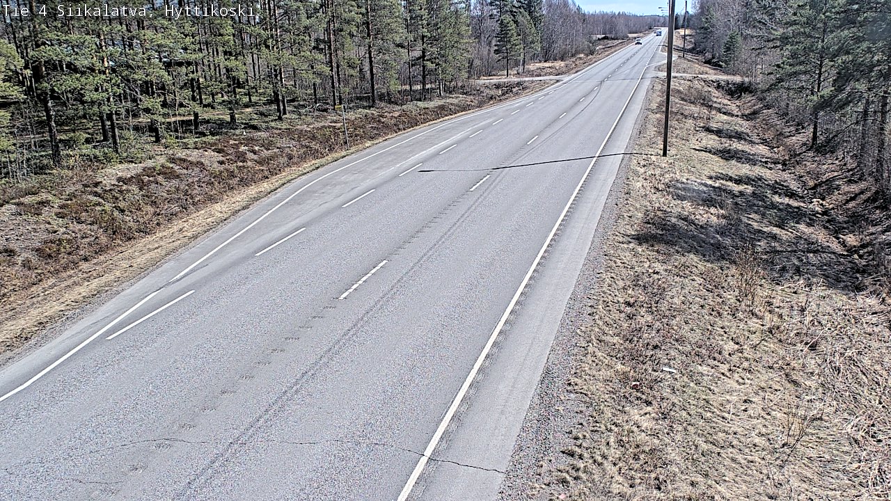 Weather Camera Image Väg 4 Siikalatva, Hyttikoski, Siikalatva, Pohjois-Pohjanmaa