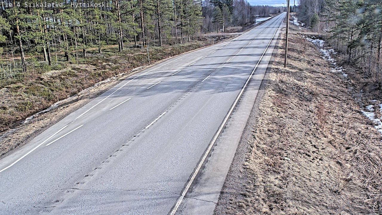 Weather Camera Image Väg 4 Siikalatva, Hyttikoski, Siikalatva, Pohjois-Pohjanmaa