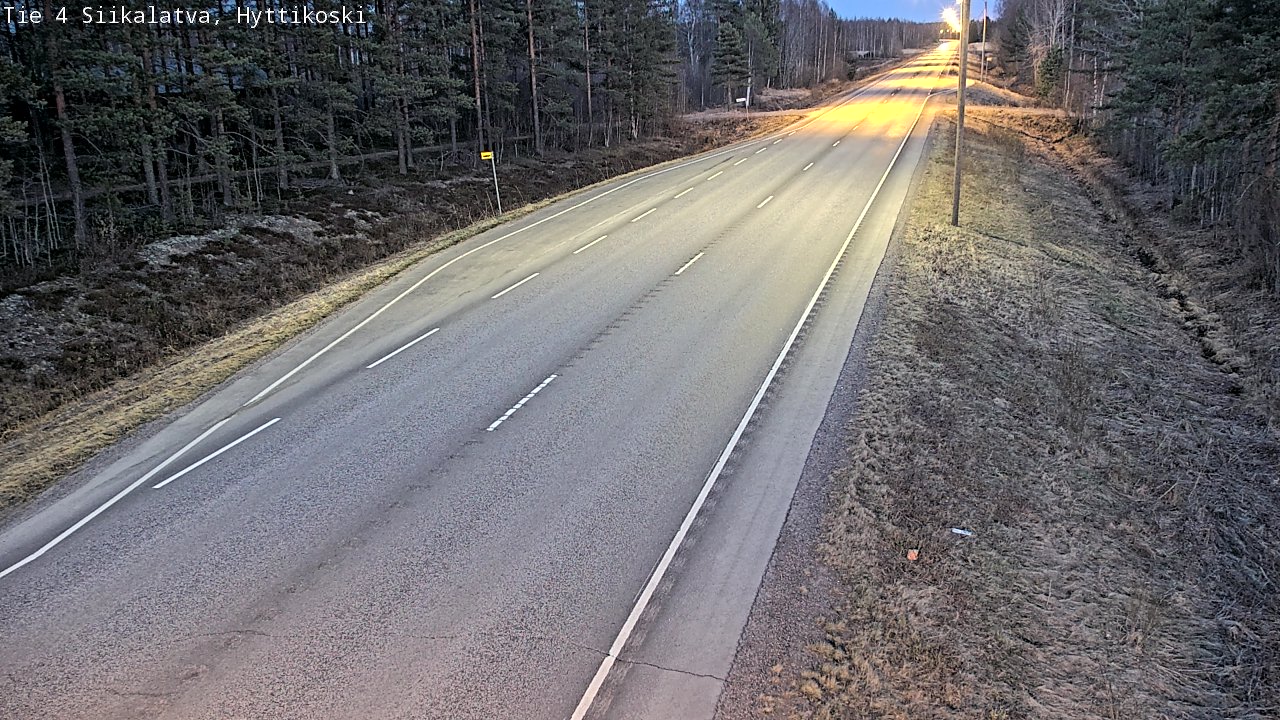 Weather Camera Image Väg 4 Siikalatva, Hyttikoski, Siikalatva, Pohjois-Pohjanmaa