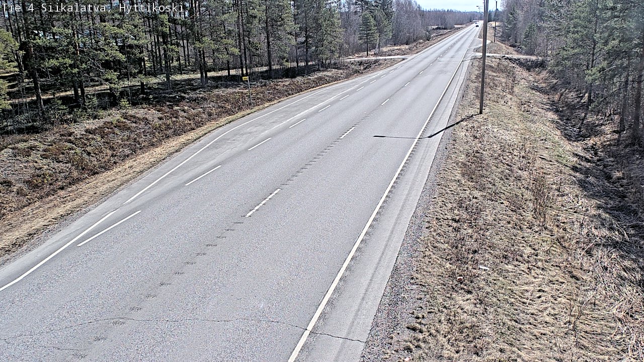 Weather Camera Image Väg 4 Siikalatva, Hyttikoski, Siikalatva, Pohjois-Pohjanmaa