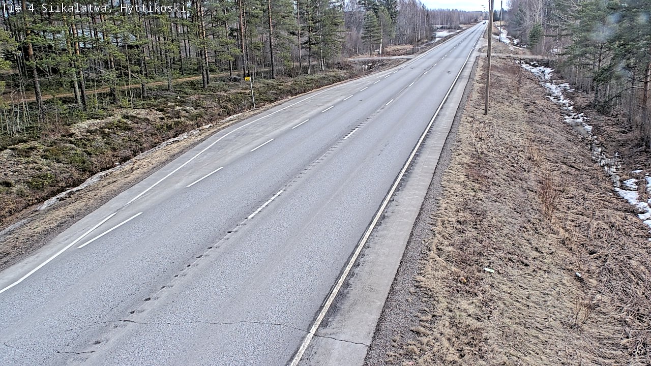 Weather Camera Image Väg 4 Siikalatva, Hyttikoski, Siikalatva, Pohjois-Pohjanmaa