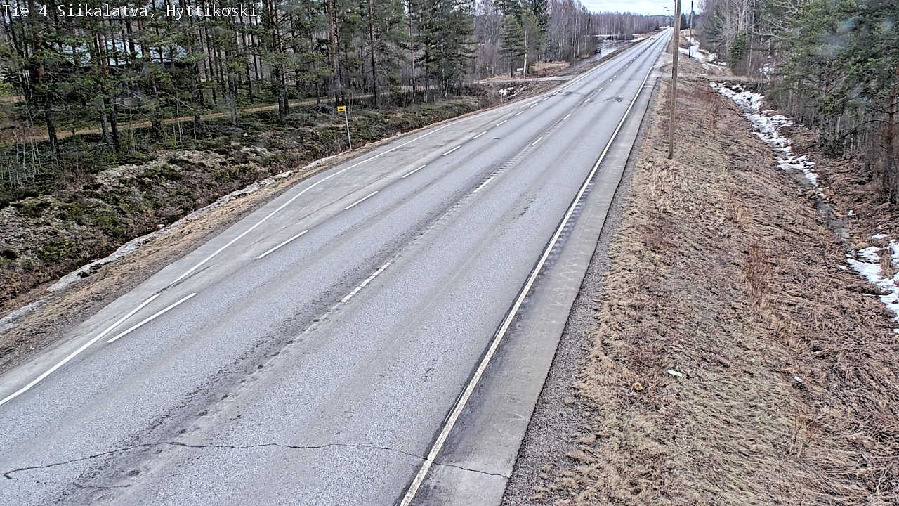 Weather Camera Image Väg 4 Siikalatva, Hyttikoski, Siikalatva, Pohjois-Pohjanmaa