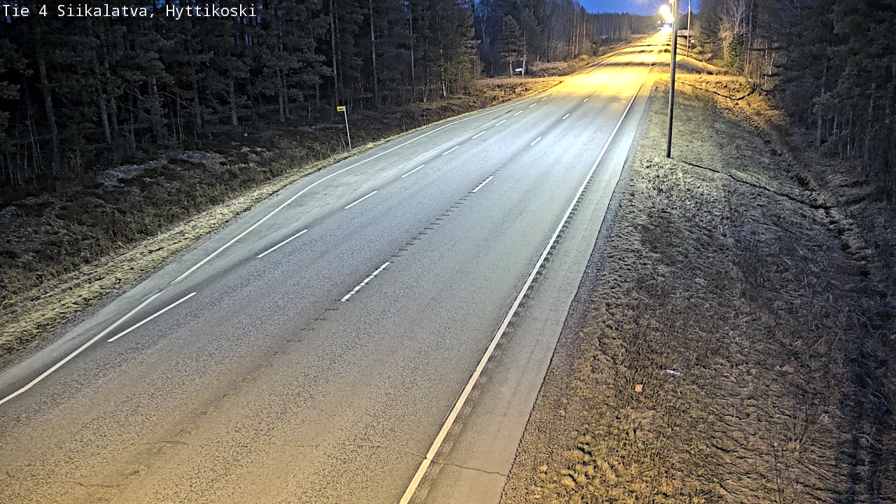 Weather Camera Image Väg 4 Siikalatva, Hyttikoski, Siikalatva, Pohjois-Pohjanmaa