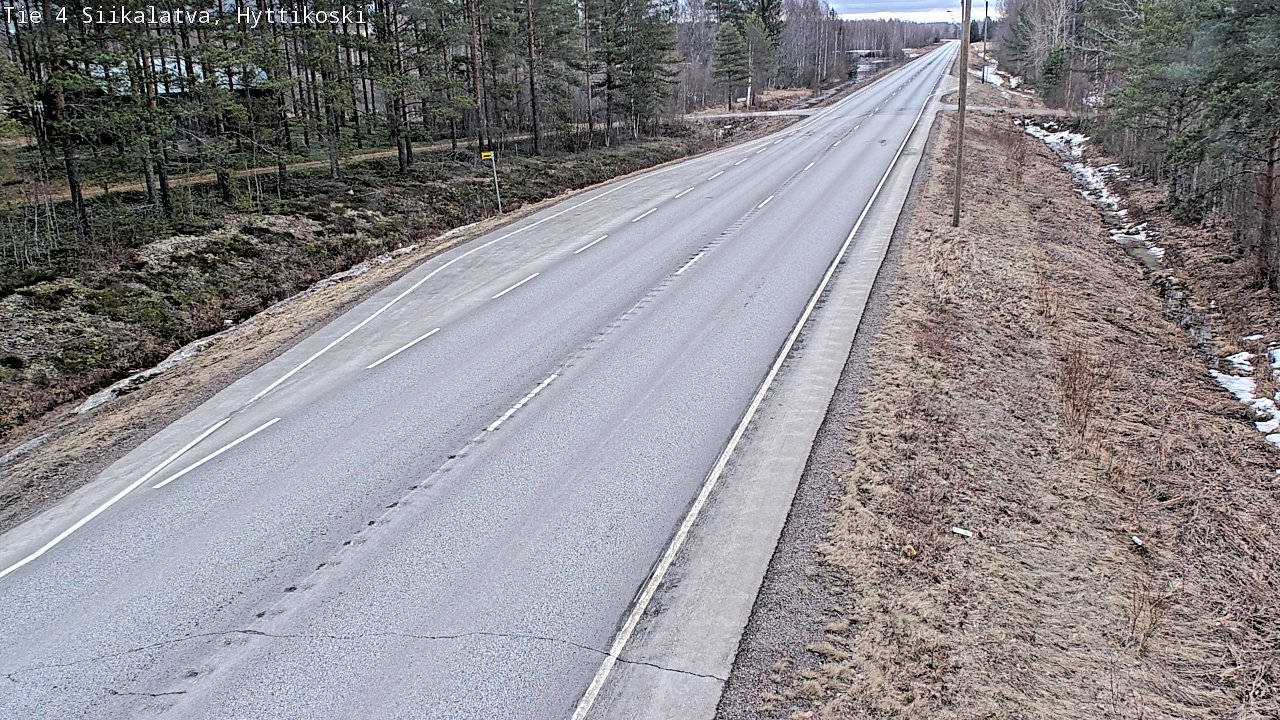 Weather Camera Image Road 4 Siikalatva, Hyttikoski, Siikalatva, Pohjois-Pohjanmaa