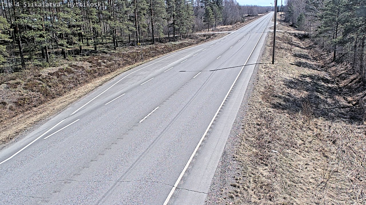 Weather Camera Image Väg 4 Siikalatva, Hyttikoski, Siikalatva, Pohjois-Pohjanmaa