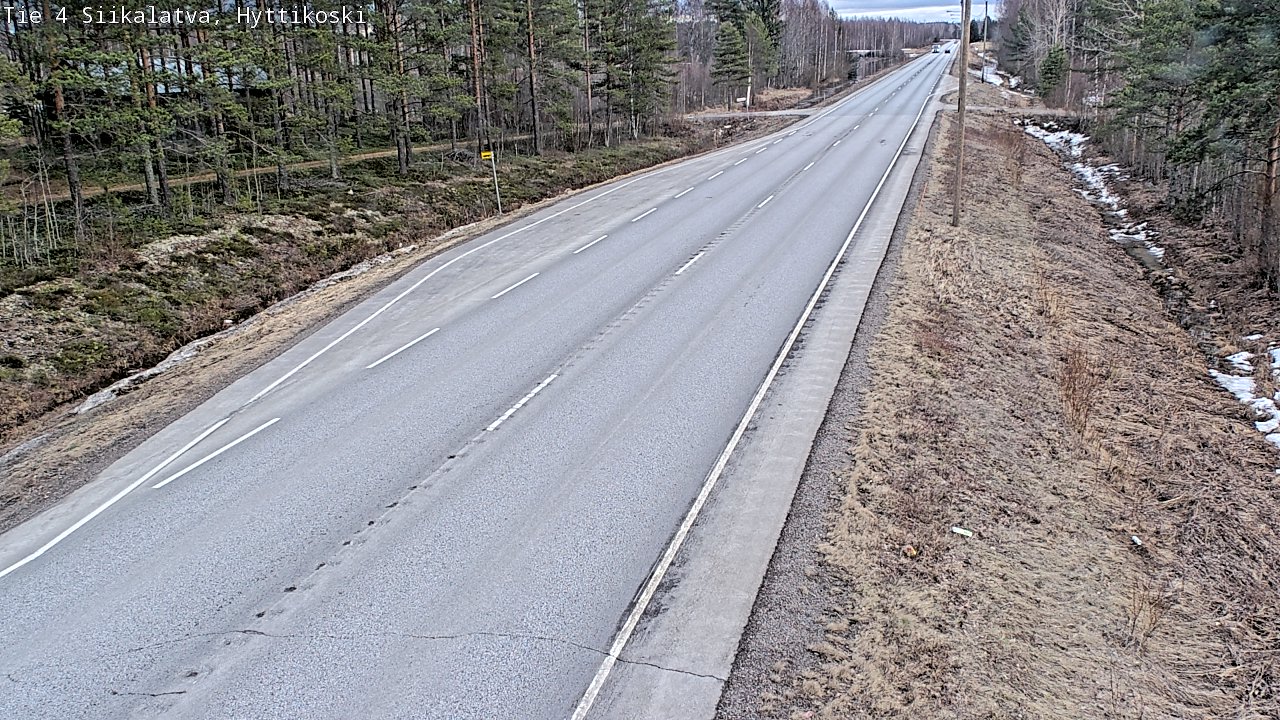Weather Camera Image Väg 4 Siikalatva, Hyttikoski, Siikalatva, Pohjois-Pohjanmaa