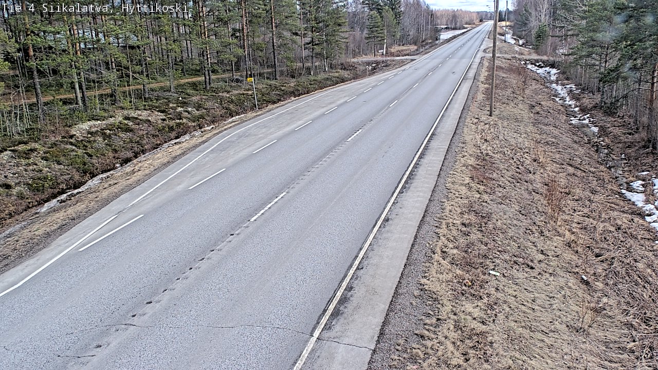 Weather Camera Image Väg 4 Siikalatva, Hyttikoski, Siikalatva, Pohjois-Pohjanmaa