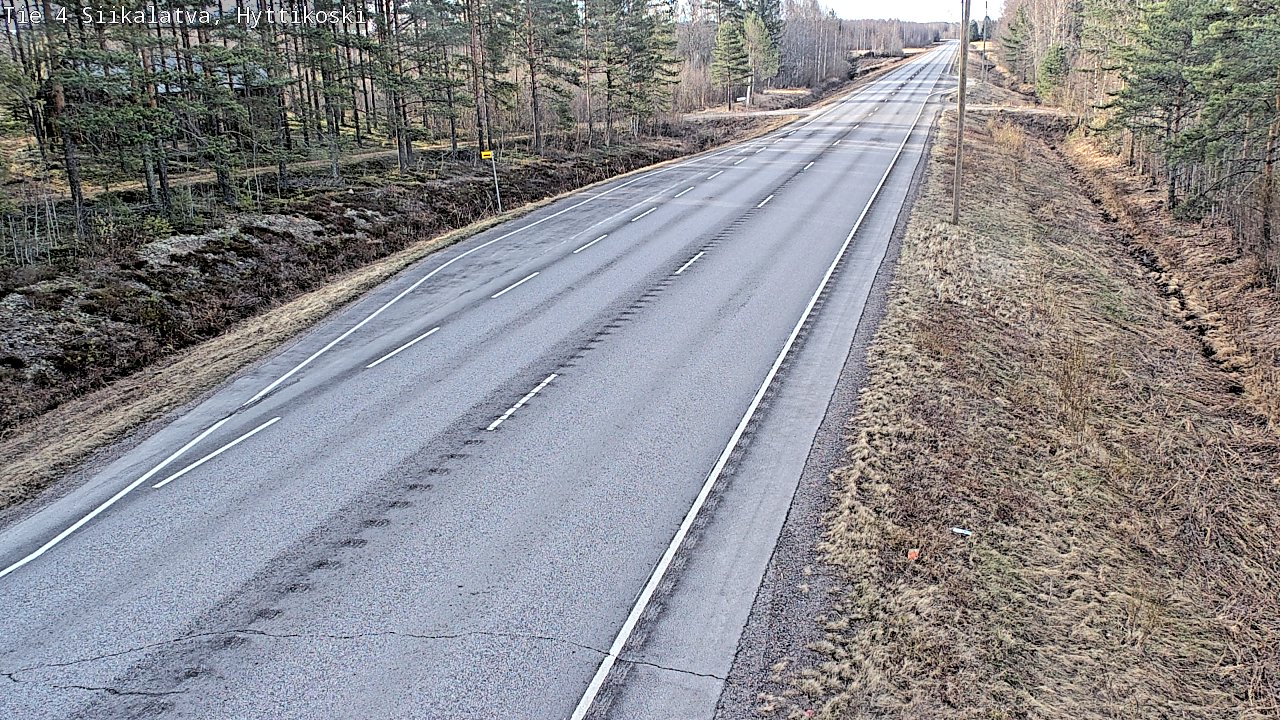 Weather Camera Image Väg 4 Siikalatva, Hyttikoski, Siikalatva, Pohjois-Pohjanmaa