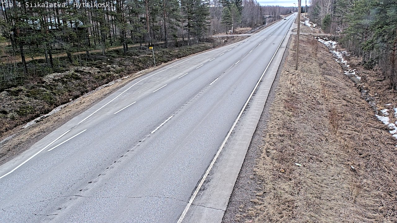 Weather Camera Image Väg 4 Siikalatva, Hyttikoski, Siikalatva, Pohjois-Pohjanmaa