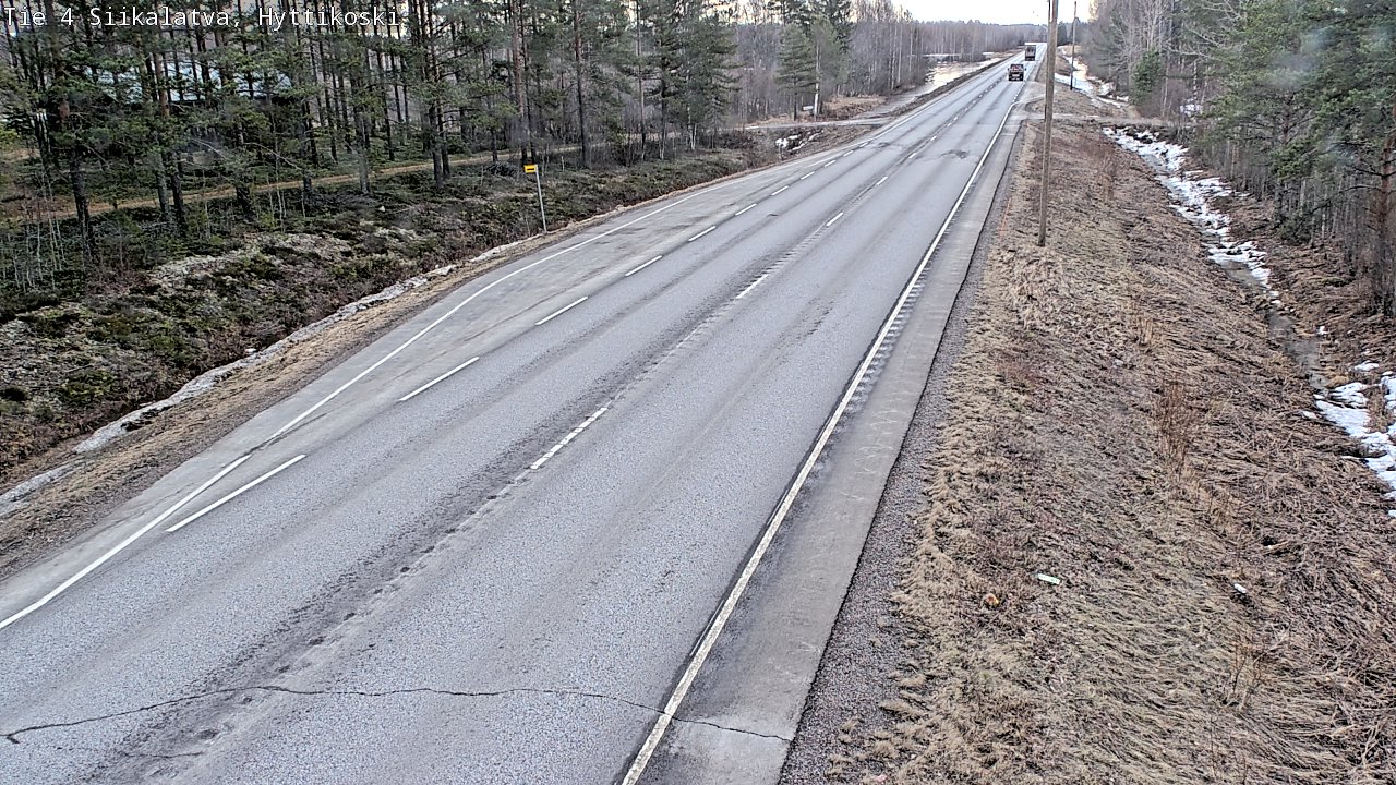 Weather Camera Image Väg 4 Siikalatva, Hyttikoski, Siikalatva, Pohjois-Pohjanmaa