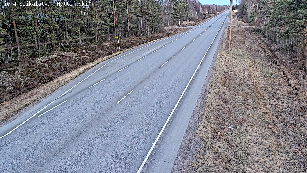 Weather Camera Image Väg 4 Siikalatva, Hyttikoski, Siikalatva, Pohjois-Pohjanmaa