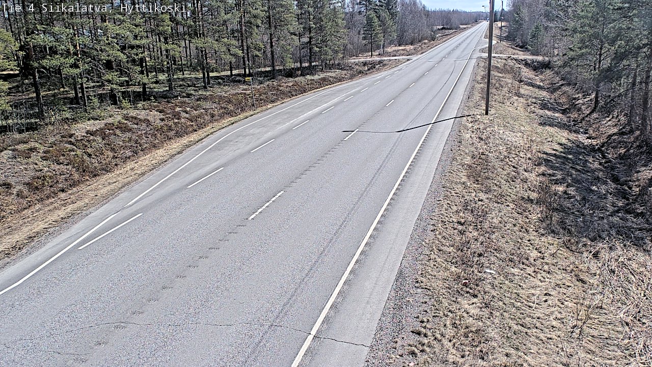 Weather Camera Image Väg 4 Siikalatva, Hyttikoski, Siikalatva, Pohjois-Pohjanmaa