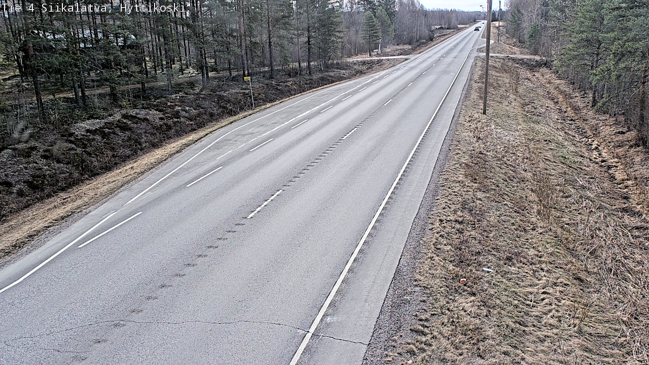Weather Camera Image Väg 4 Siikalatva, Hyttikoski, Siikalatva, Pohjois-Pohjanmaa