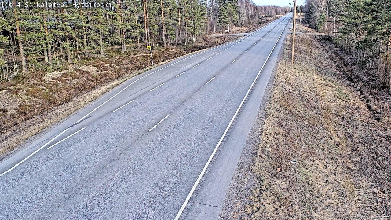 Weather Camera Image Väg 4 Siikalatva, Hyttikoski, Siikalatva, Pohjois-Pohjanmaa