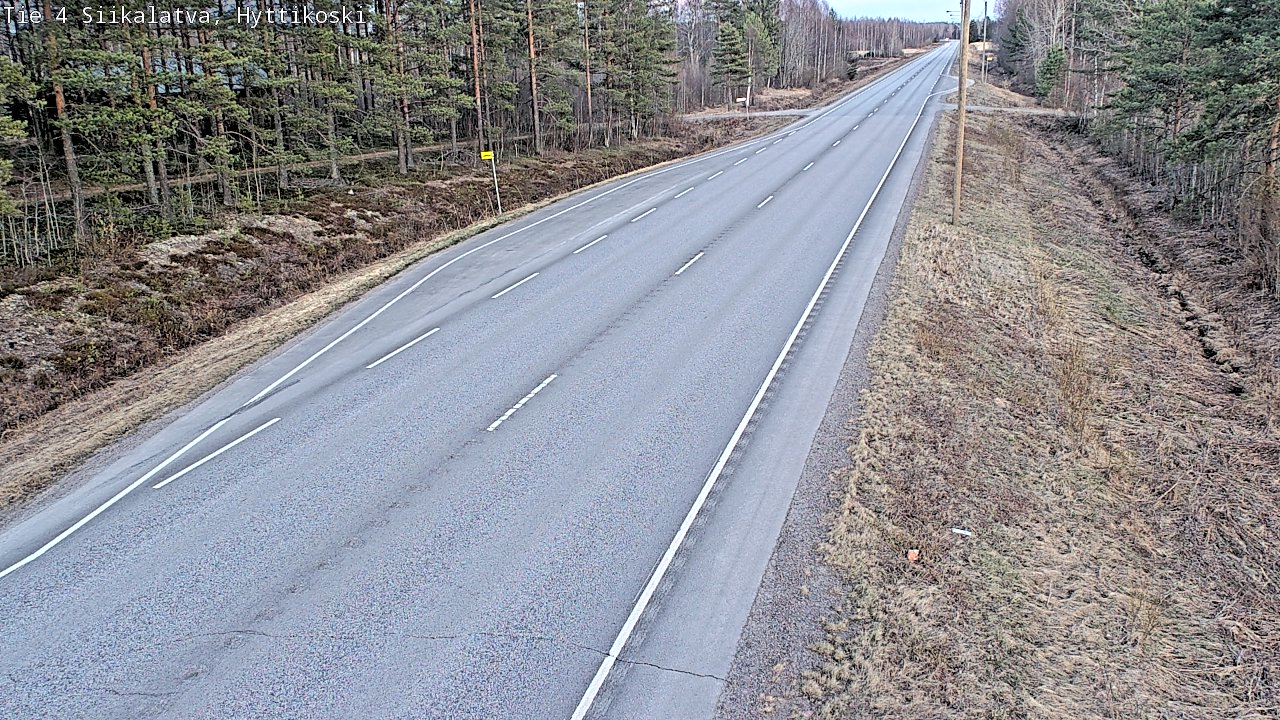 Weather Camera Image Väg 4 Siikalatva, Hyttikoski, Siikalatva, Pohjois-Pohjanmaa