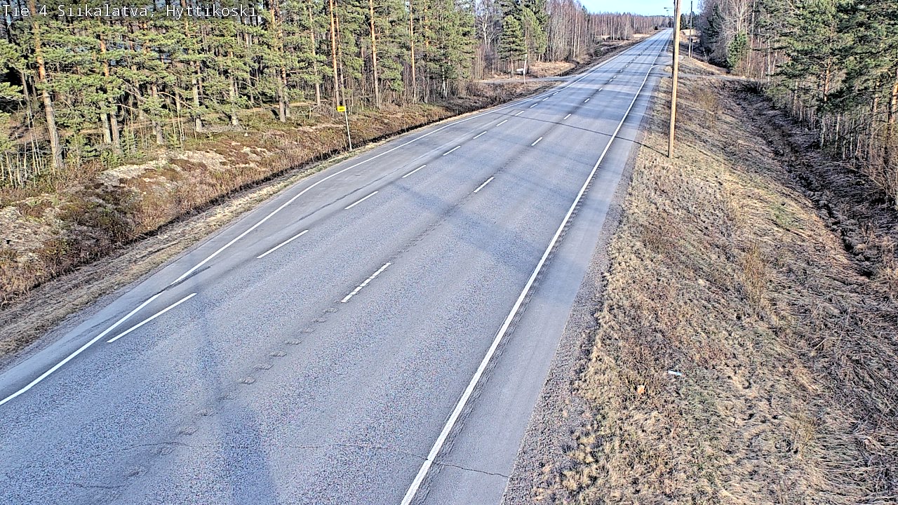 Weather Camera Image Väg 4 Siikalatva, Hyttikoski, Siikalatva, Pohjois-Pohjanmaa