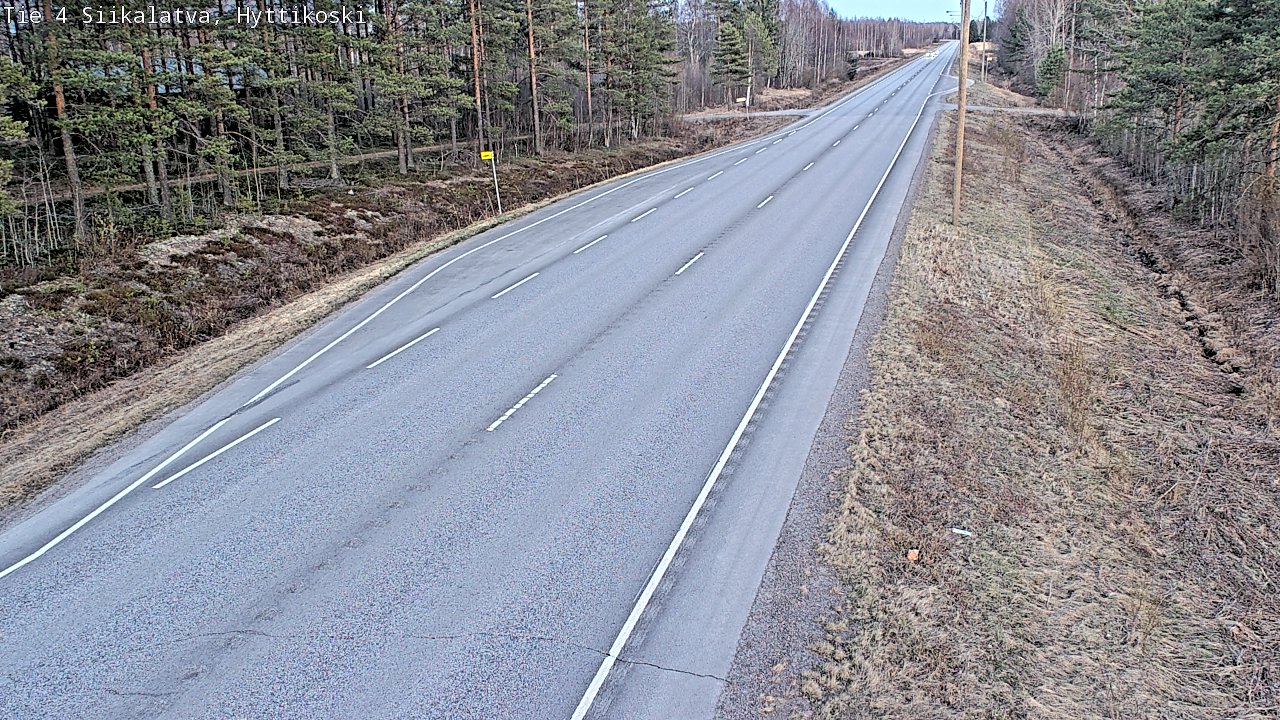 Weather Camera Image Väg 4 Siikalatva, Hyttikoski, Siikalatva, Pohjois-Pohjanmaa