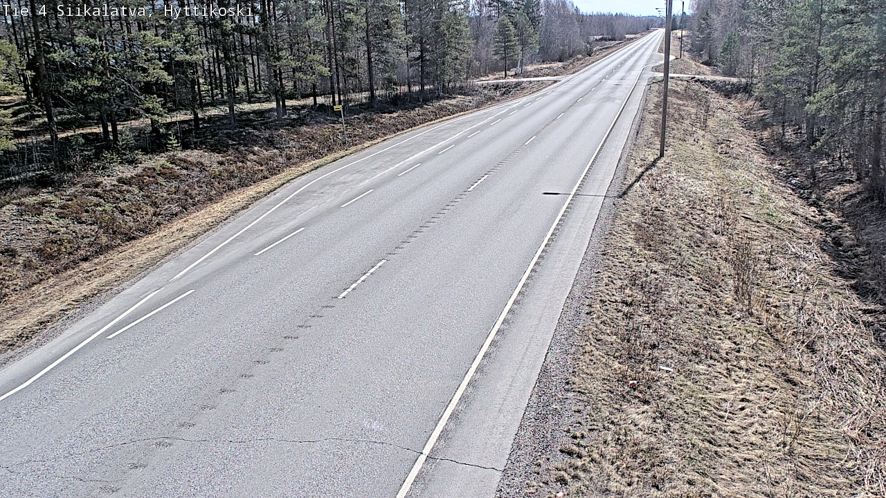Weather Camera Image Väg 4 Siikalatva, Hyttikoski, Siikalatva, Pohjois-Pohjanmaa