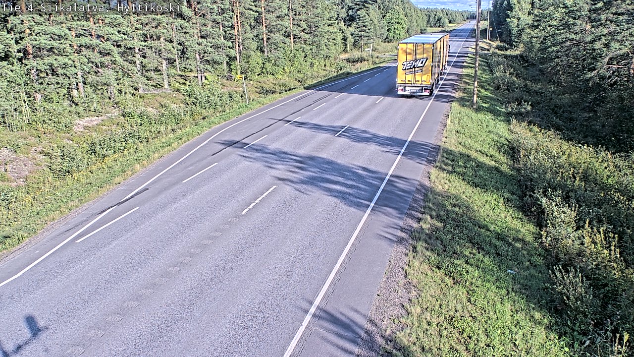 Weather Camera Image Väg 4 Siikalatva, Hyttikoski, Siikalatva, Pohjois-Pohjanmaa