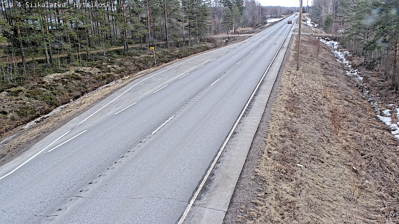 Weather Camera Image Väg 4 Siikalatva, Hyttikoski, Siikalatva, Pohjois-Pohjanmaa
