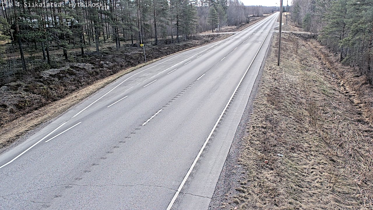 Weather Camera Image Väg 4 Siikalatva, Hyttikoski, Siikalatva, Pohjois-Pohjanmaa
