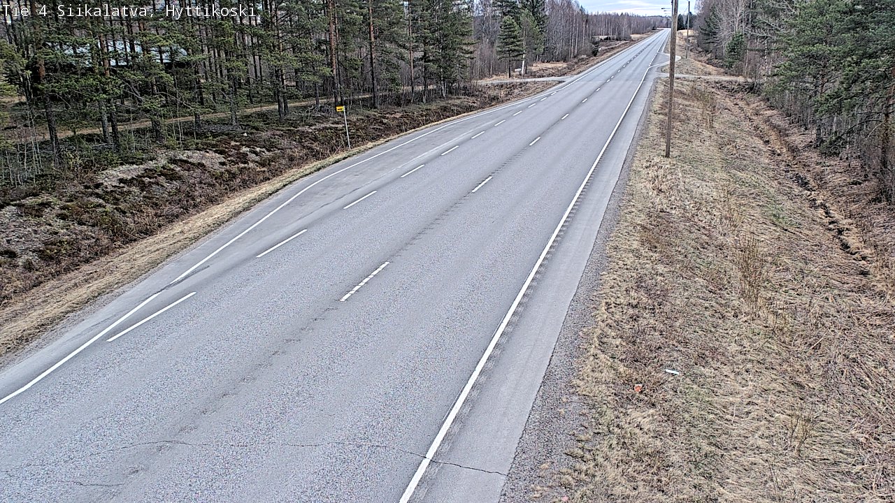 Weather Camera Image Väg 4 Siikalatva, Hyttikoski, Siikalatva, Pohjois-Pohjanmaa