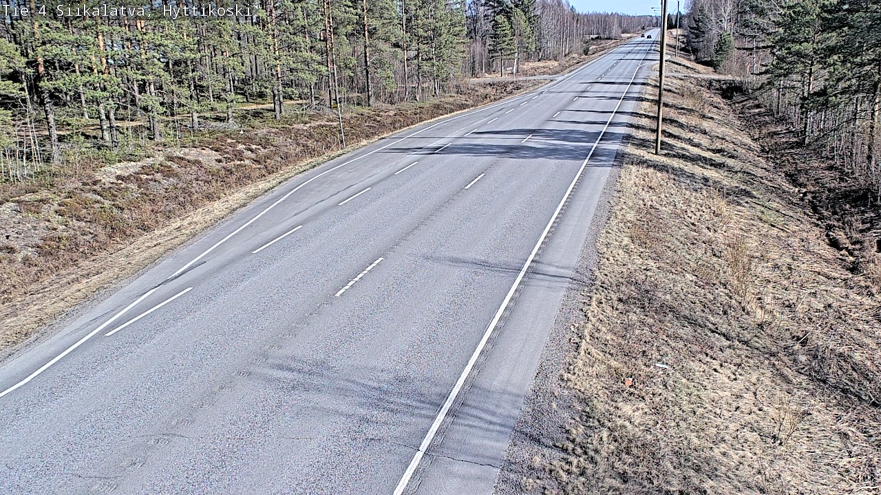 Weather Camera Image Väg 4 Siikalatva, Hyttikoski, Siikalatva, Pohjois-Pohjanmaa
