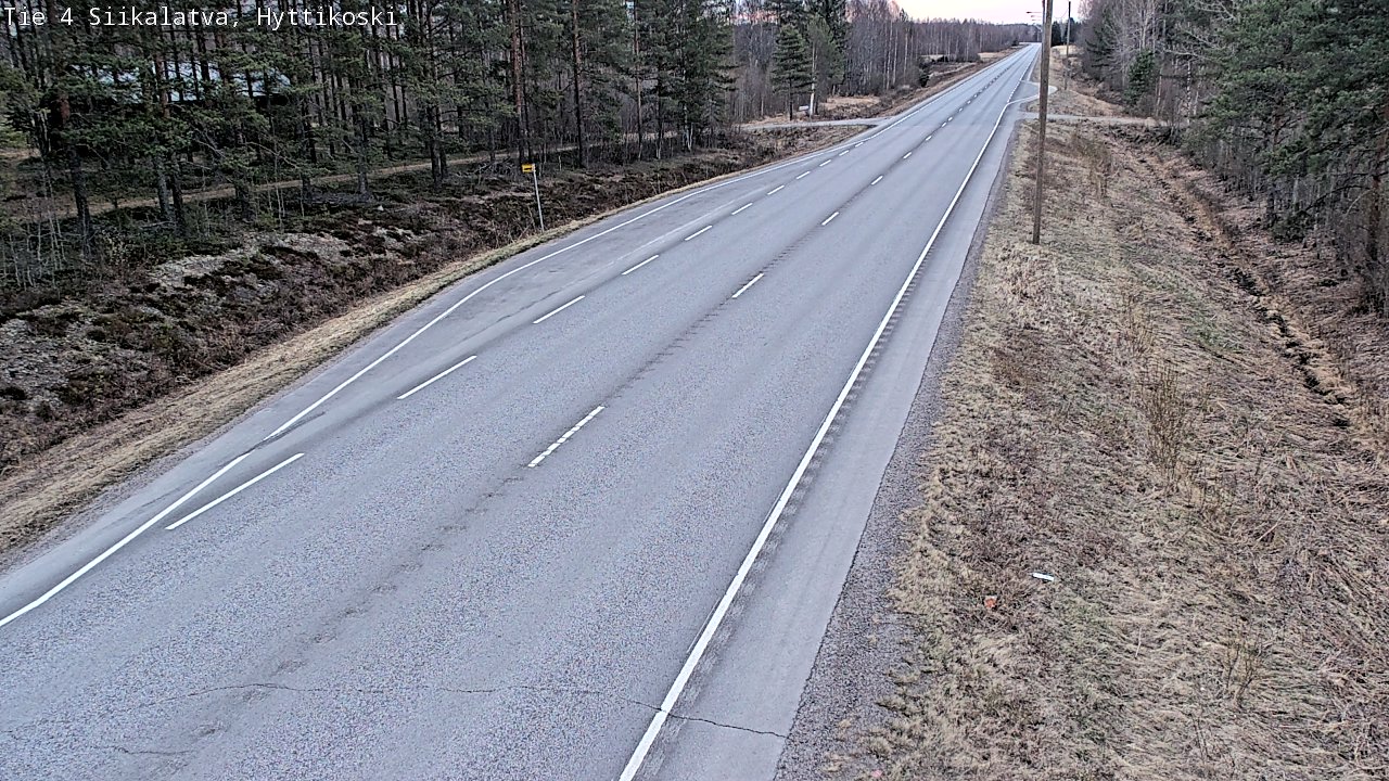 Weather Camera Image Väg 4 Siikalatva, Hyttikoski, Siikalatva, Pohjois-Pohjanmaa
