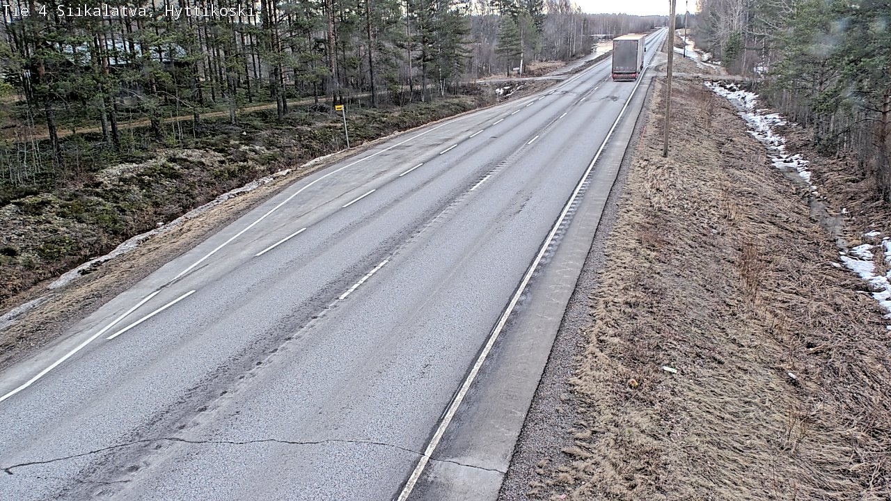 Weather Camera Image Väg 4 Siikalatva, Hyttikoski, Siikalatva, Pohjois-Pohjanmaa