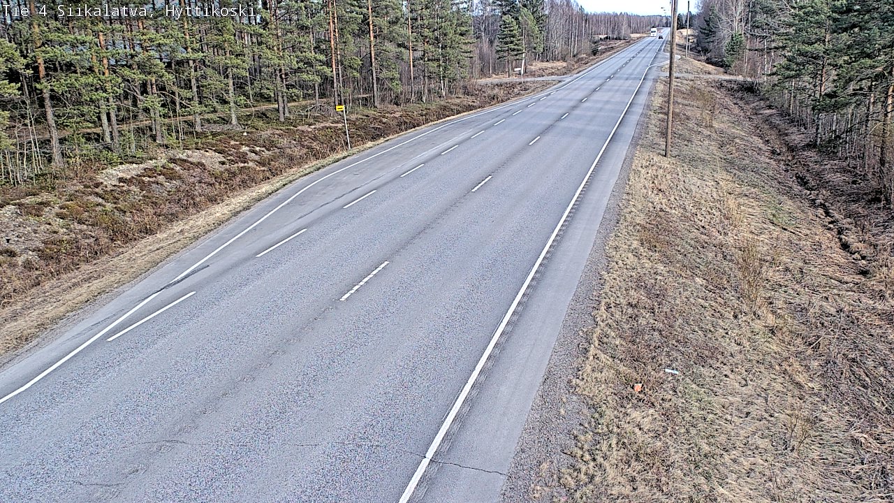 Weather Camera Image Väg 4 Siikalatva, Hyttikoski, Siikalatva, Pohjois-Pohjanmaa