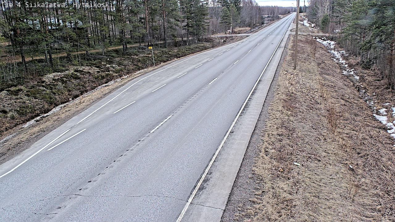 Weather Camera Image Väg 4 Siikalatva, Hyttikoski, Siikalatva, Pohjois-Pohjanmaa