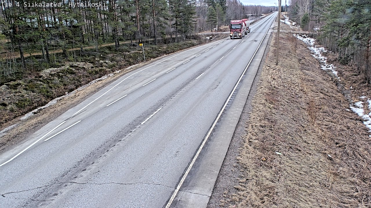 Weather Camera Image Väg 4 Siikalatva, Hyttikoski, Siikalatva, Pohjois-Pohjanmaa