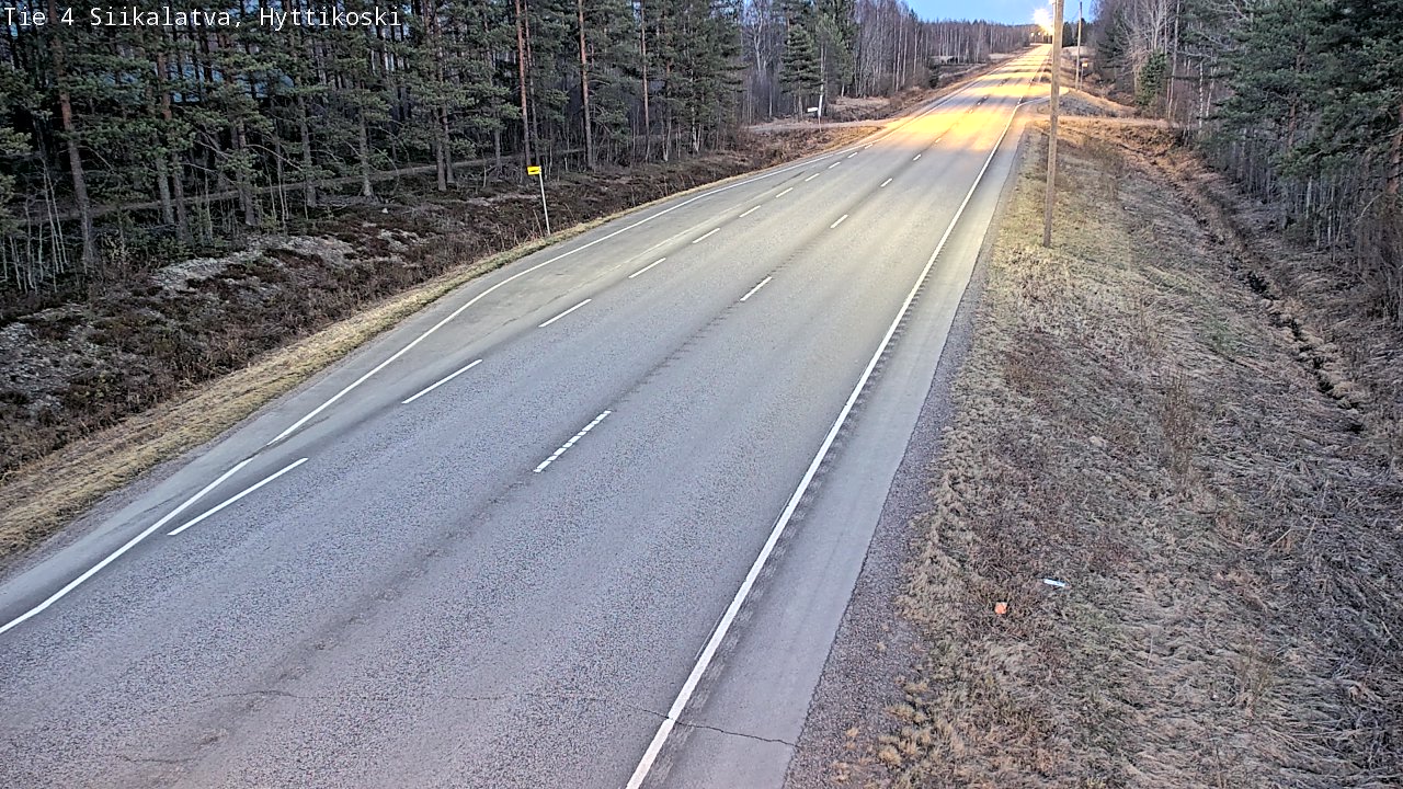 Weather Camera Image Väg 4 Siikalatva, Hyttikoski, Siikalatva, Pohjois-Pohjanmaa