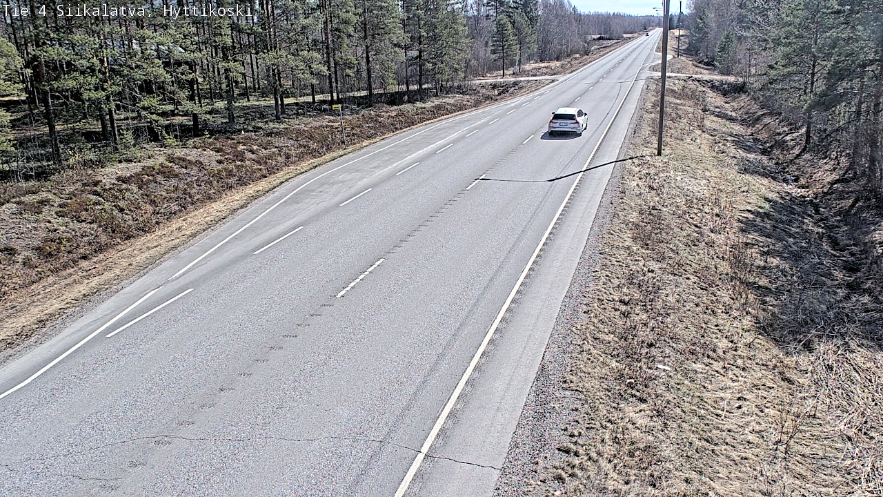 Weather Camera Image Väg 4 Siikalatva, Hyttikoski, Siikalatva, Pohjois-Pohjanmaa