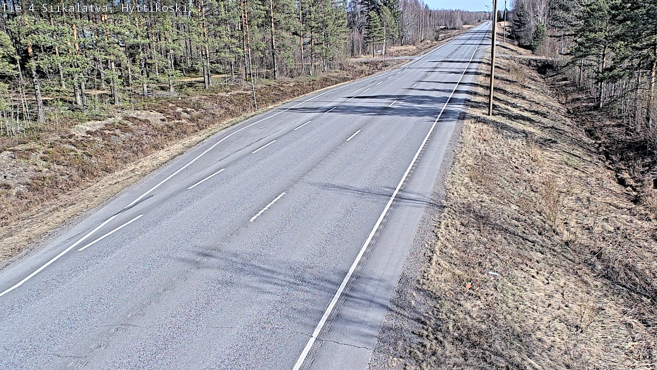 Weather Camera Image Väg 4 Siikalatva, Hyttikoski, Siikalatva, Pohjois-Pohjanmaa